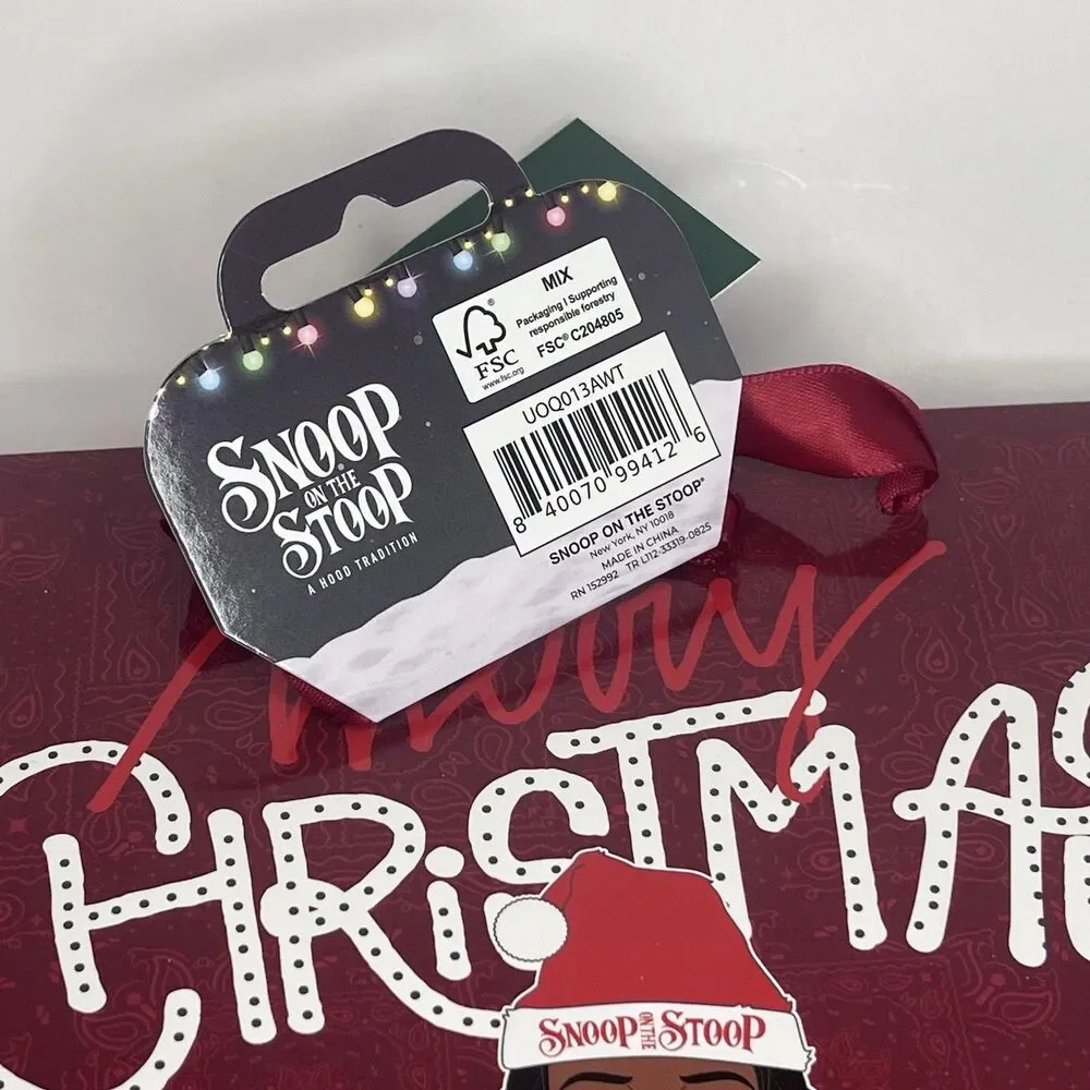 Snoop Dogg Christmas Gift Bags Lot Of 3 Green Red Holiday Present Bag - New